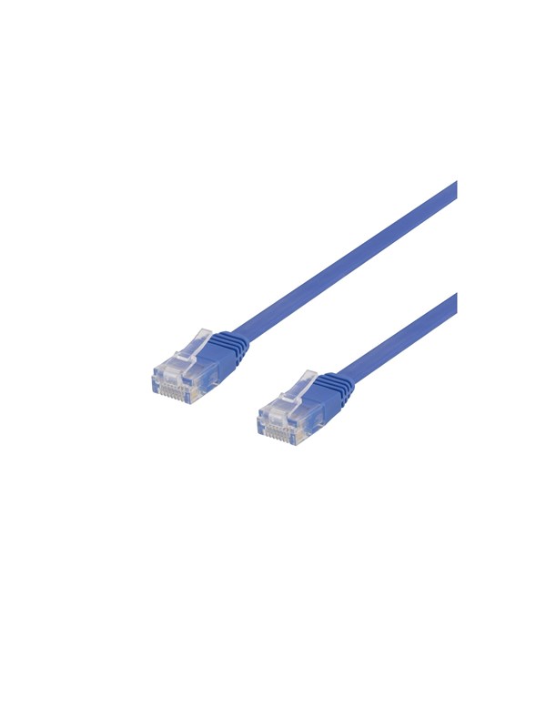 Deltaco patch cable - 50 cm - blue - Sininen - 0.5m