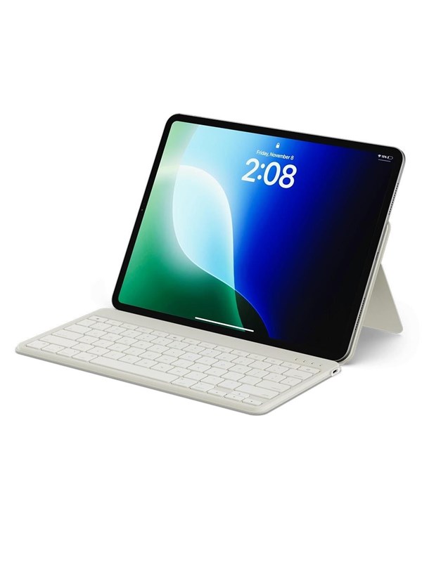 Satechi OntheGo Bluetooth Keyboard with Stand for Flexible Typing - Näppäimistö - Englanti (US) - Hiekka