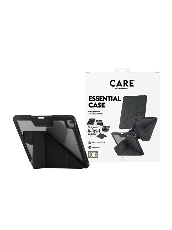CARE by PanzerGlass Essential Case Black iPad Air 13" (2024-2026)