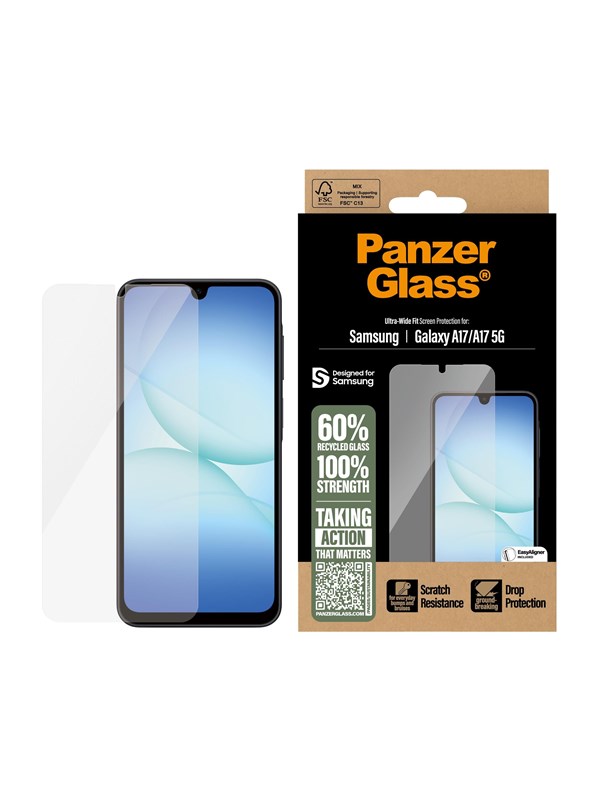 PanzerGlass Screen Protector Samsung Galaxy A17 | A17 5G | Ultra-Wide Fit w. EasyAligner