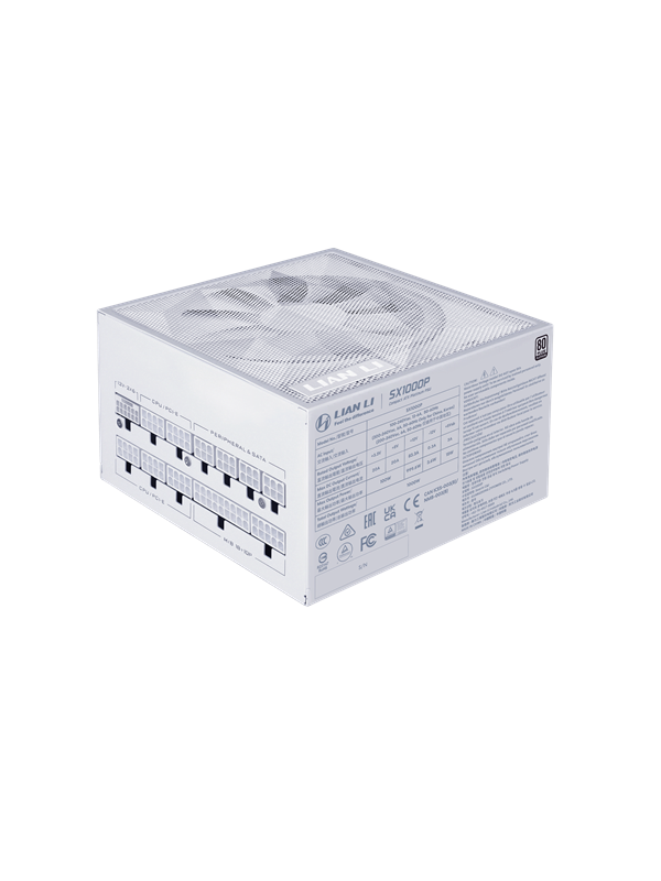 Lian Li SX 1000 Virtalähde - 1000 Watt - 120 mm - ATX 3.1 - 80 Plus Platina sertifioitu