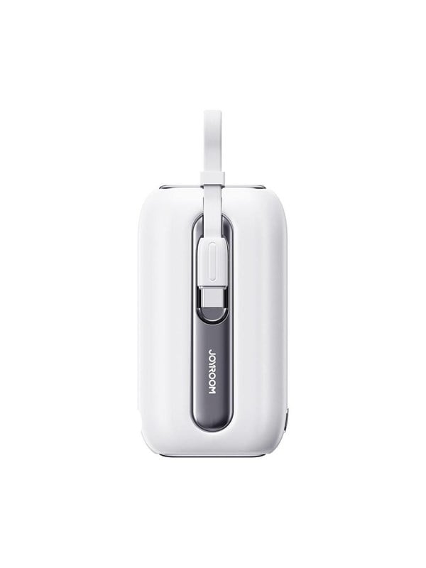 Joyroom mini powerbank 10000mAh Colorful Series 22.5W with 2 built-in USB C and Lightning cables white (JR-L012) Powerbank - Valkoinen - 10000 mAh