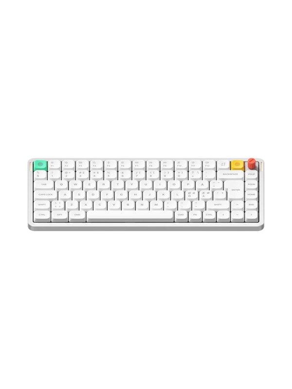 NuPhy Air75 V3 Nova White - Brown nano - Pelinäppäimistö - ilman numpadia - Pohjoismainen - Valkoinen