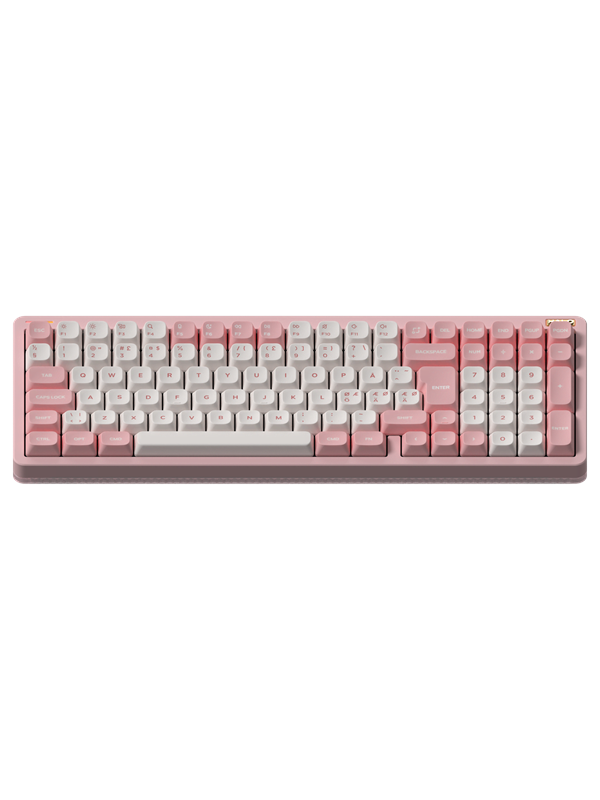 NuPhy Halo96 V2 Sakura Fizz - Lemon - Pelinäppäimistö - Pohjoismainen - Vaaleanpunainen