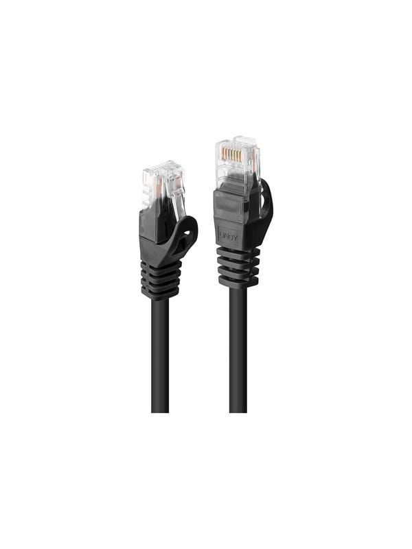 Lindy Basic patch cable - 2 m - black - Musta - 2m