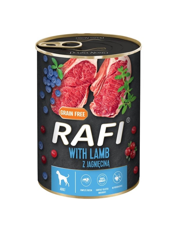 RAFI Viljaton Märkäruoka Koiralle Lampaalla 400g