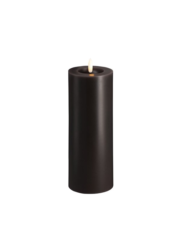 Moods & More LED pillar candle - Melted Charcoal 74x200 mm
