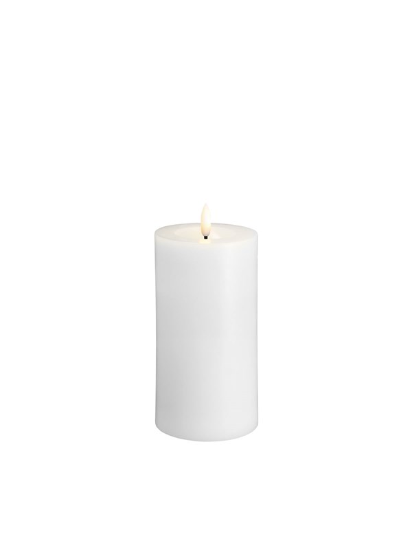 Moods & More LED pillar candle - Melted Classic white - 74x150 mm
