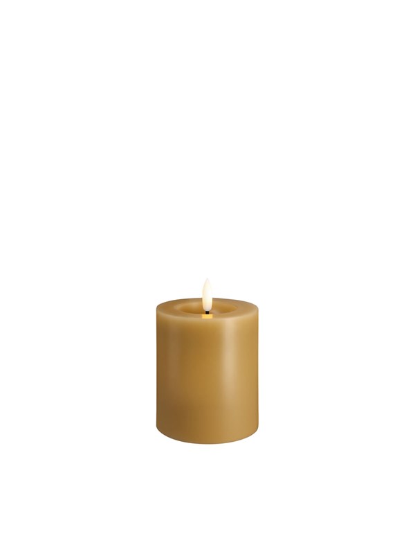 Moods & More LED pillar candle - Melted Honey mustard - 74x100 mm