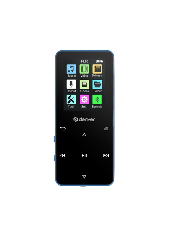 DENVER MP-1830BU BLUE - MP4 media player with built-in bluetooth and rechargeable battery - MP3 player 4 GB