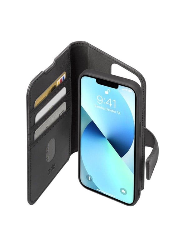 SBS Book Case with Removable Cover for iPhone 13® - Black
