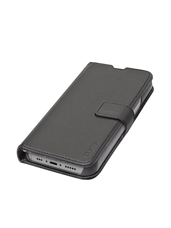 SBS Novelty Book Wallet Case with Stand Function for iPhone 14 / 13® - Black