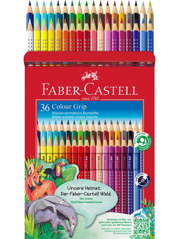 Faber-Castell Col. pencil Colour Grip cardboard 36x