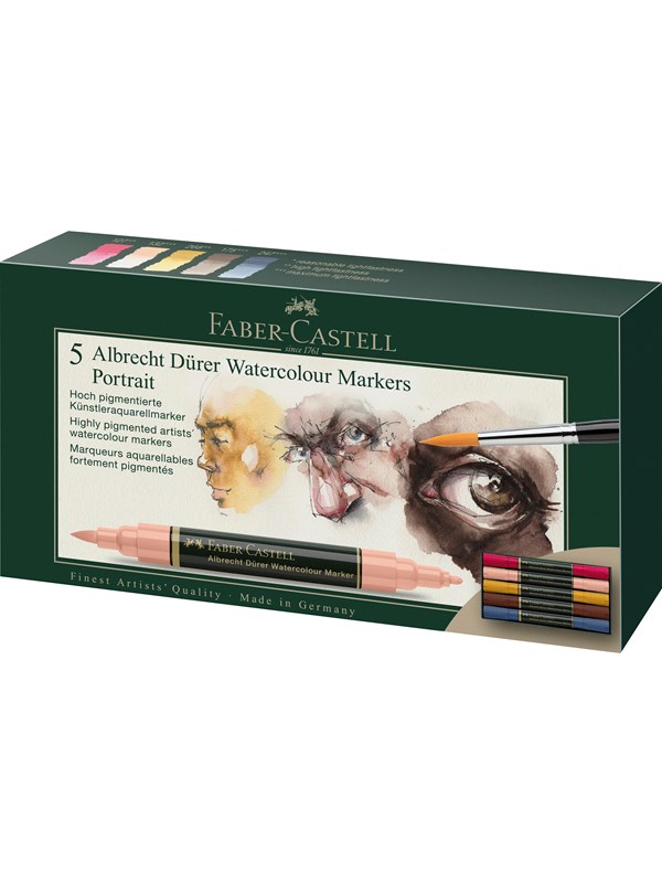 Faber-Castell Watercol. marker A.Dürer 5ct wallet port