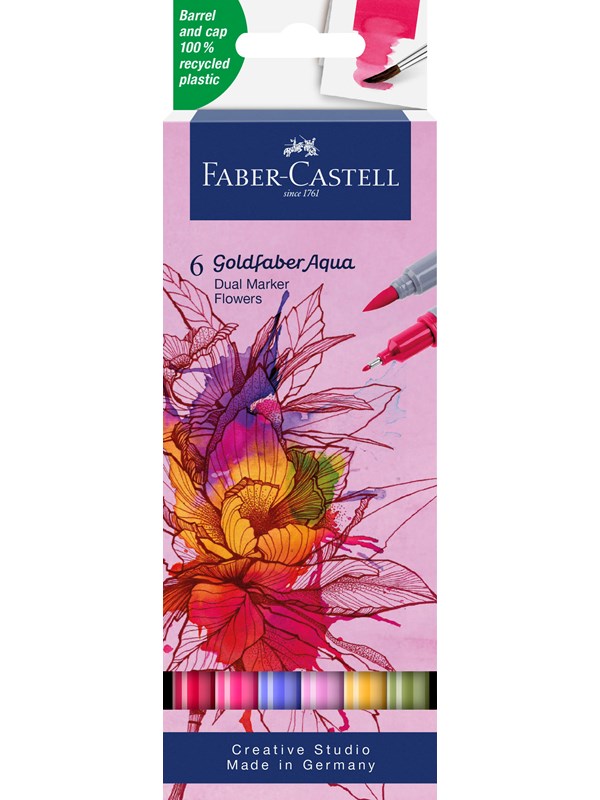 Faber-Castell Gofa Aqua Dual Marker Flowers 6x