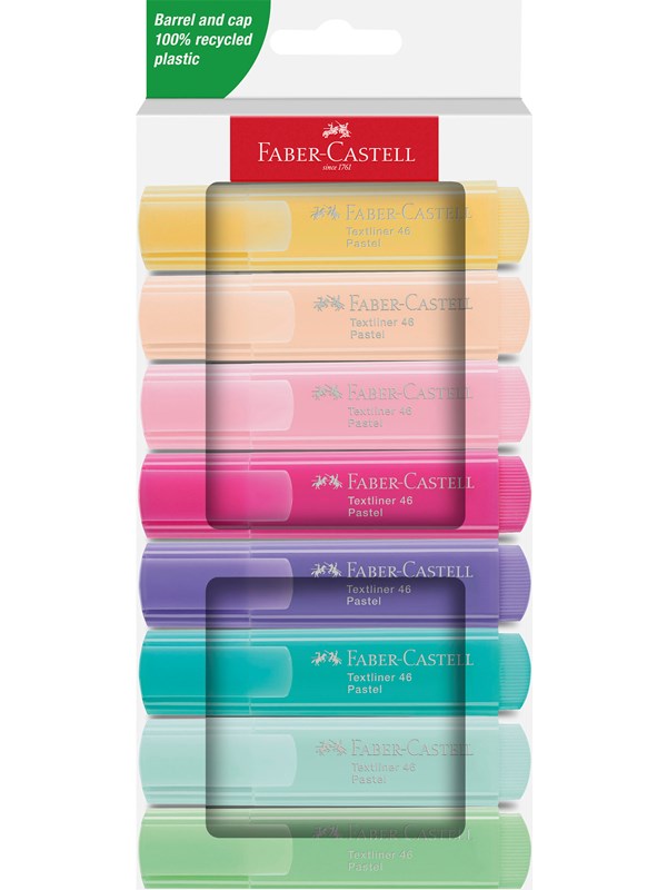 Faber-Castell Highlighter TL 46 Pastel wallet of 8