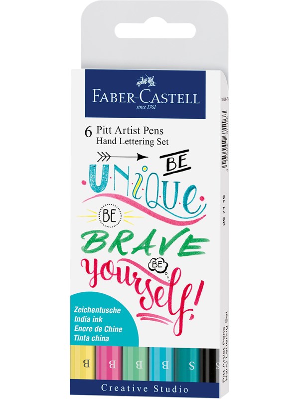 Faber-Castell India ink Pitt Artist Pen Lettering 6x