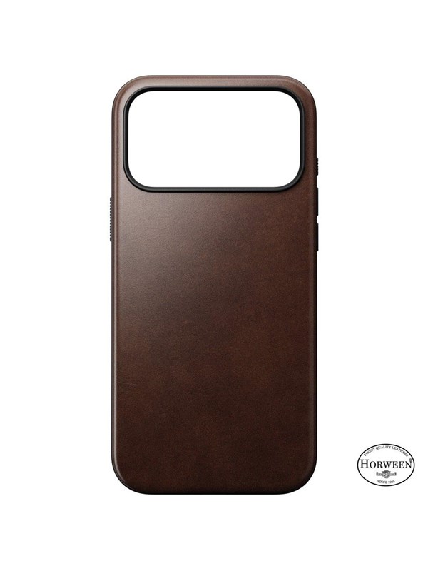 Nomad - Modern Leather Case - iPhone 17 Pro Max | Rustic Brown | Horween