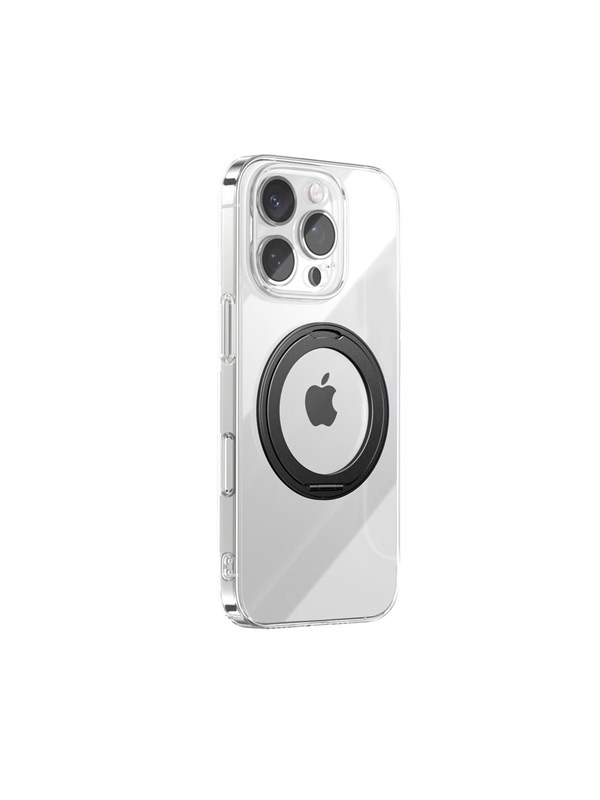 Joyroom JR-16JL6 iPhone 16 Pro Ultra-Thin MagSafe Compatible Case with 360° Ring Stand - Black