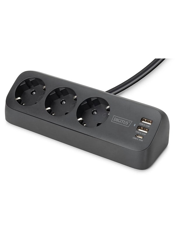 DIGITUS 3-Way Desk Power Socket.