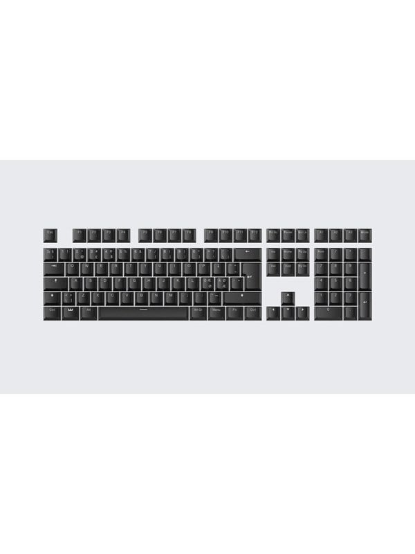 Wooting PBT ISO Keycaps - Just Black - Näppäimistöhatut - Pohjoismainen - Musta