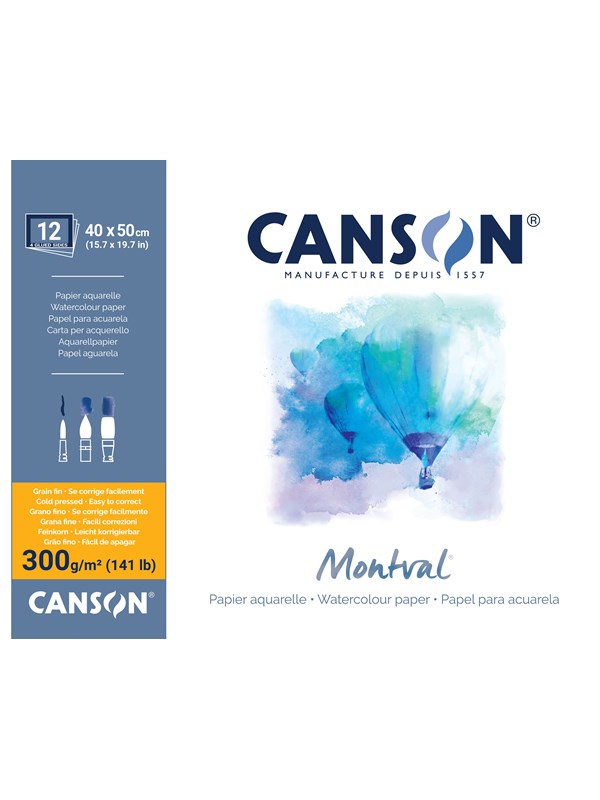 Canson Montval CP 40x50 cm 300G Block 12 SH