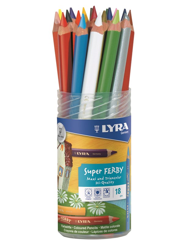 Lyra Super Ferby Lacquered Plastic Tube 18 pcs