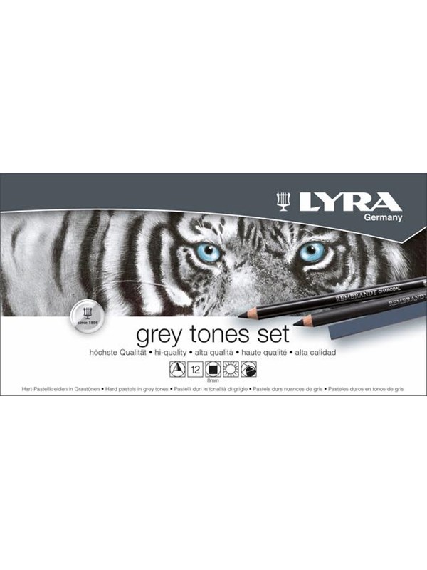 Lyra Hard Pastel Grey Tones Set 12 pcs
