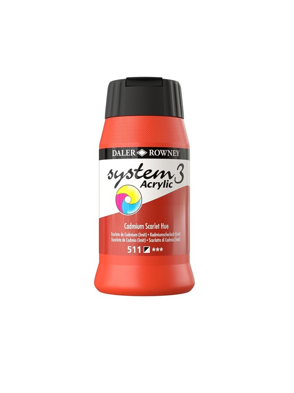 Daler-Rowney System3 500 ml Cadmium Scarlet Hue