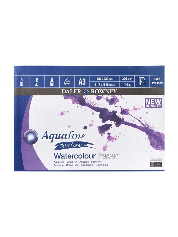 Daler-Rowney Aquafine CP Pad 12 Sheets 300G A3