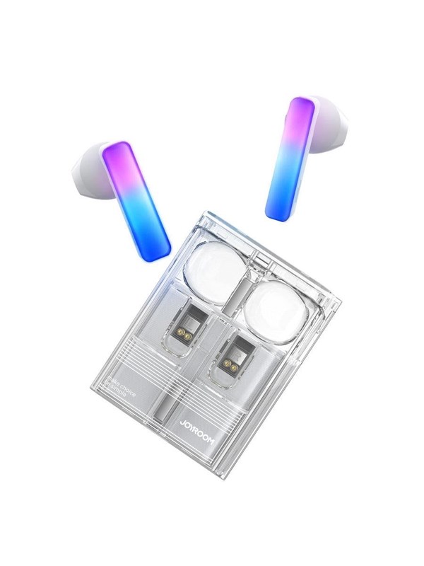 Joyroom JR-TC1 IceLens Series wireless headphones with LED lights - white