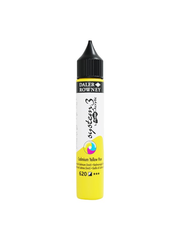 Daler-Rowney System3 Fluid Acrylic 29.5 ml Cadmium Yellow Hue