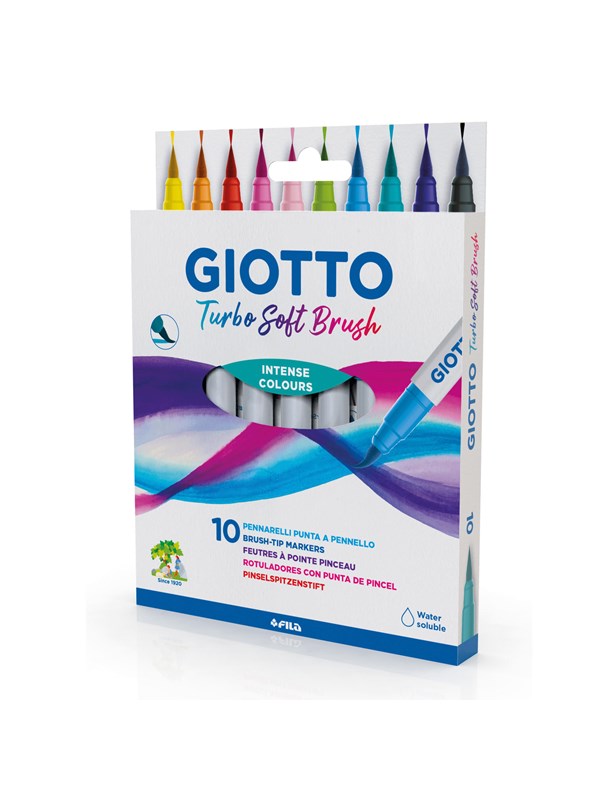 Giotto Turbo Soft Brush Intense Colours 10 pcs BL