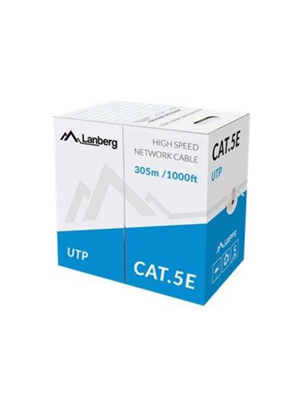 Lanberg bulk cable - 305 m - pantone cool grey 5C - Harmaa - 305m