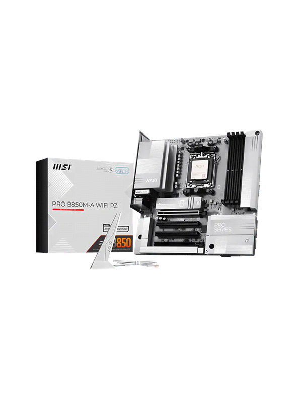MSI PRO B850M-A WIFI PZ Emolevy - AMD B850 - AMD AM5 - DDR5 RAM - Micro-ATX (Project Zero)