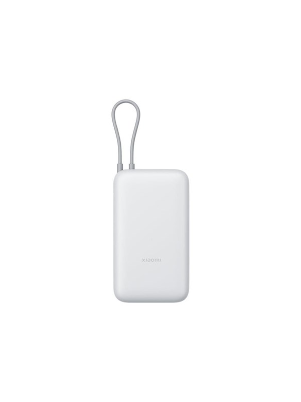 Xiaomi PB2020MI power bank - integrated cable - Li-Ion - USB-C USB - 22.5 Watt Powerbank - Harmaa - 20000 mAh
