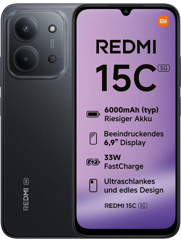 Xiaomi Redmi 15C 5G 128GB/4GB - Midnight Black
