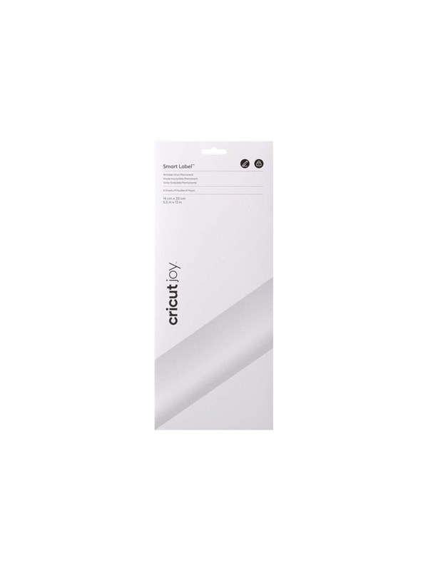 Cricut Joy Smart Label - craft material - 14 x 33 cm - 4 sheets - white - vinyl