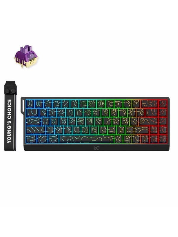 MCHOSE Ace 68 TTC Dragon Lord Hall Effect - Pelinäppäimistö - ilman numpadia - Englanti (US) - Musta