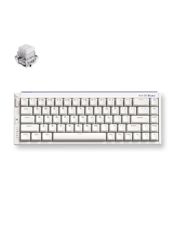 MCHOSE Ace 68 Turbo (Nova White) - Pelinäppäimistö - ilman numpadia - Englanti (US) - Valkoinen