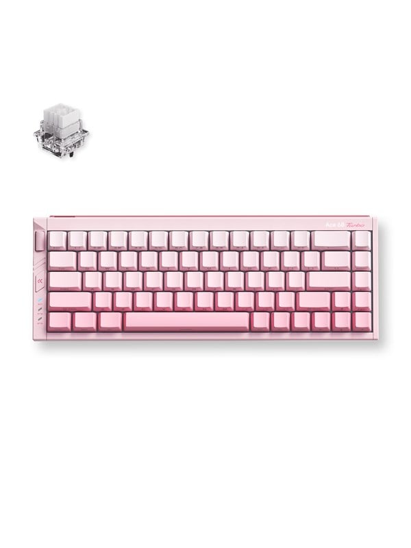 MCHOSE Ace 68 Turbo (Peachy Pink) - Pelinäppäimistö - ilman numpadia - Englanti (US) - Vaaleanpunainen