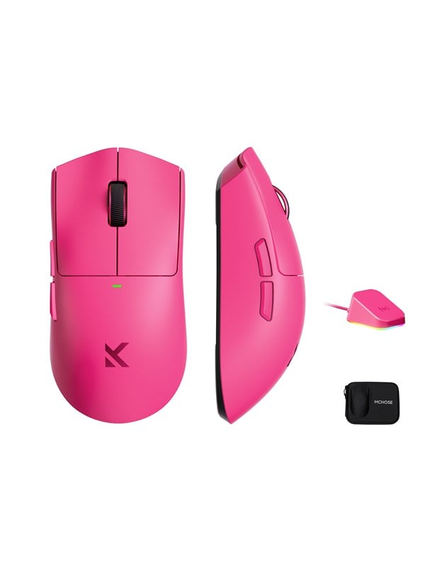 MCHOSE K7 Ultra Lightweight Wireless - Pelihiiri - Optinen - 6 painiketta - Vaaleanpunainen