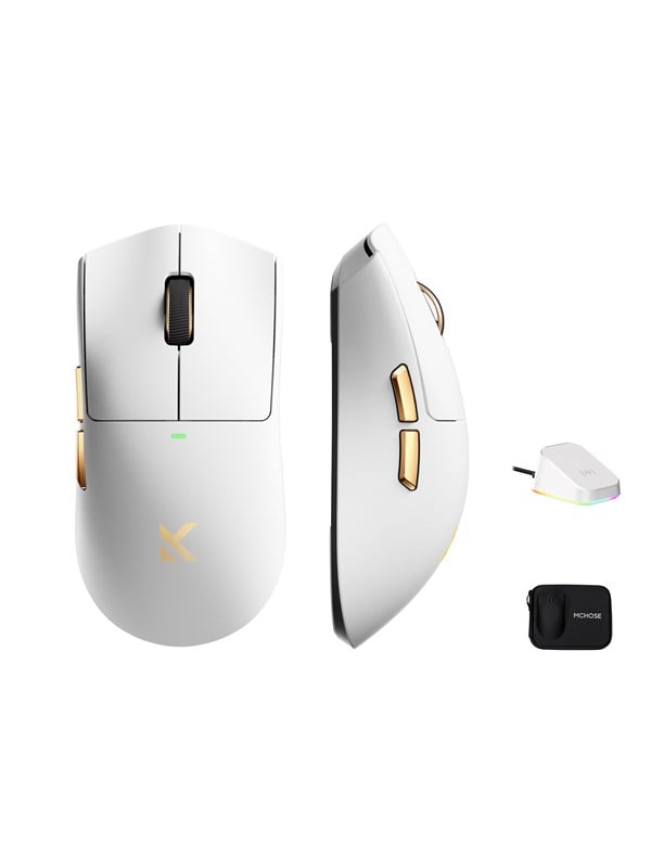 MCHOSE K7 Ultra Lightweight Wireless - Pelihiiri - Optinen - 6 painiketta - Valkoinen