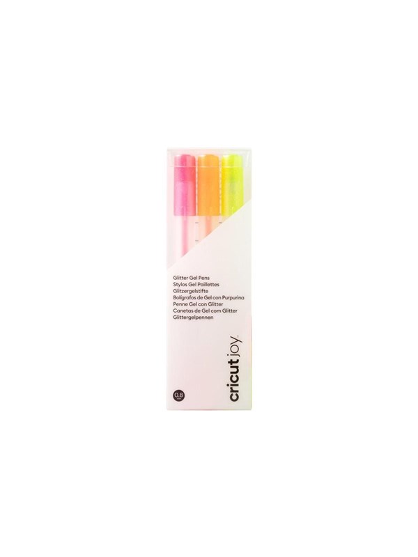 Cricut Joy - rollerball pen - glitter neon yellow glitter neon pink glitter neon orange (pack of 3)
