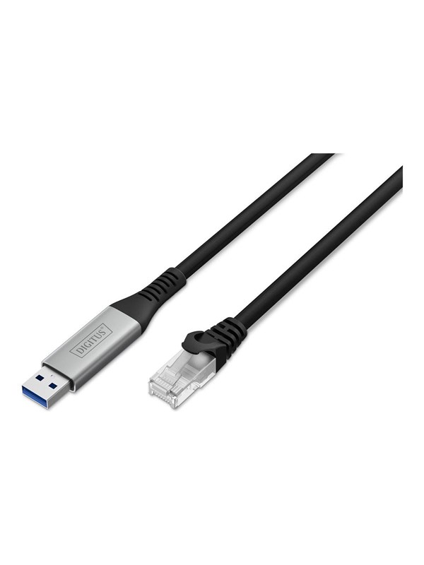 DIGITUS network cable - 15 m - black - Musta - 15m