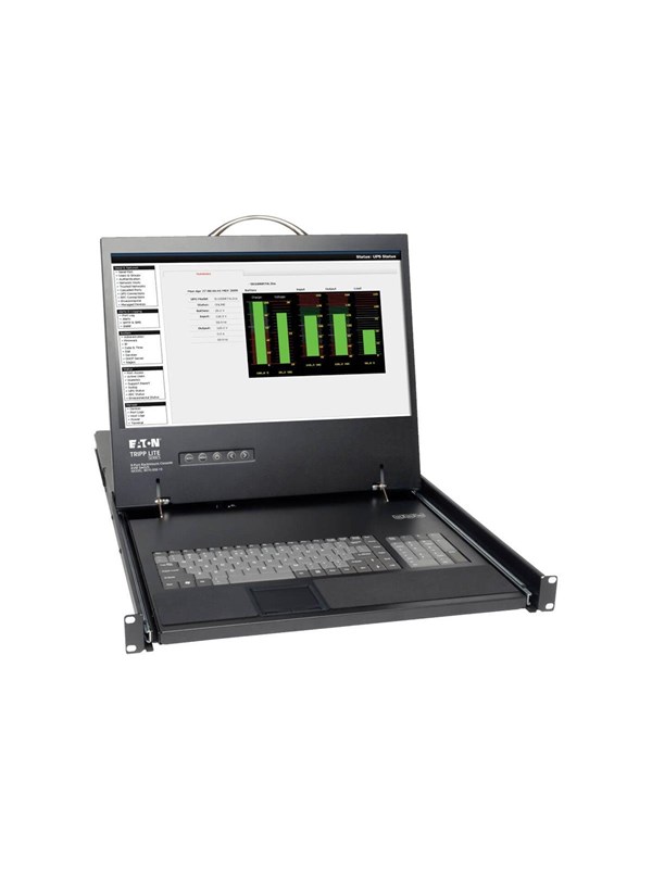 19"" Tripp Lite Eaton Series 8-Port Rack Console Cat5 KVM Switch 1U RM 19"" LCD Rackmount