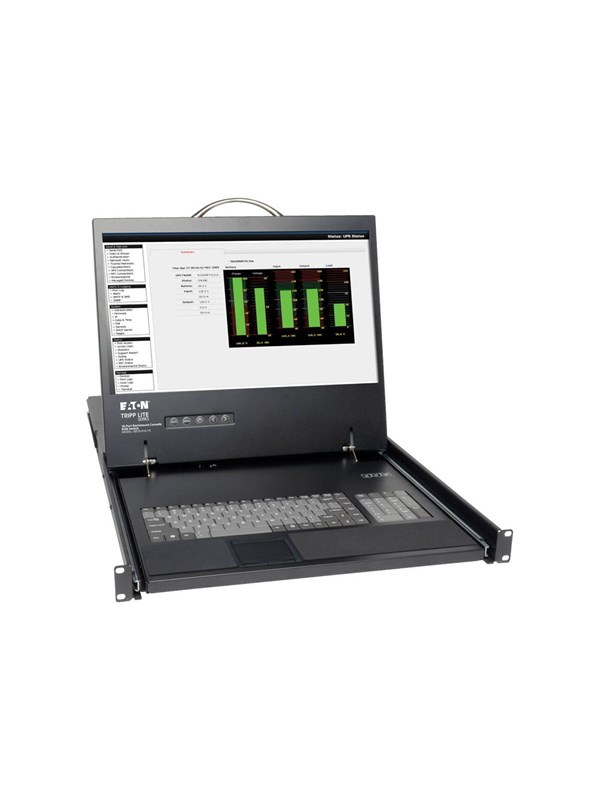 19"" Tripp Lite Eaton Series 16-Port Rack Console Cat5 KVM Switch 1U RM 19"" LCD Rackmount