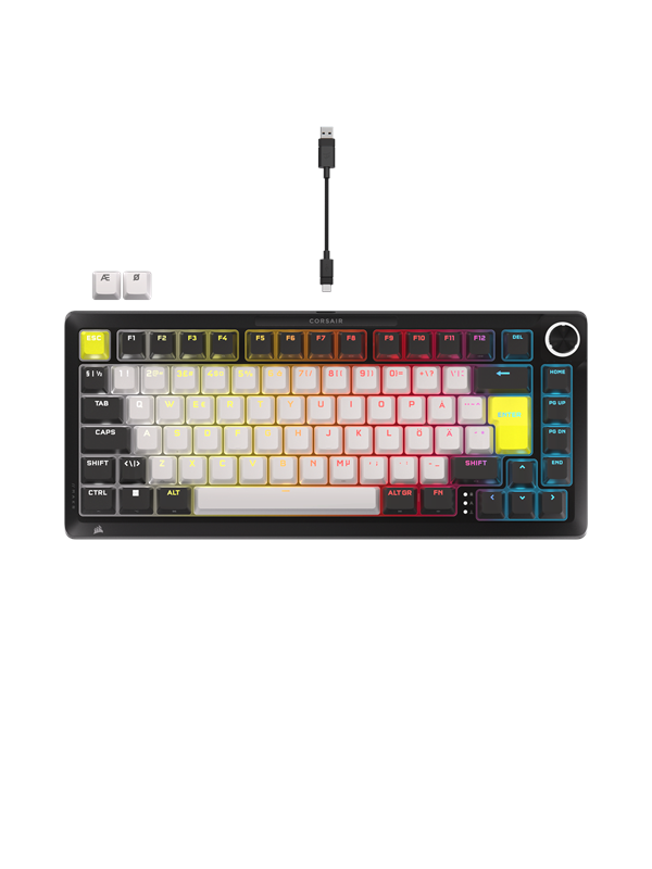 Corsair MAKR PRO 75 Hall Effect DIY - Pelinäppäimistö - Pohjoismainen - Musta