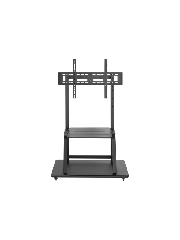 Deltaco Office cart - heavy-duty - for flat panel / AV equipment - black - Max 150 kg - recommended for 100""