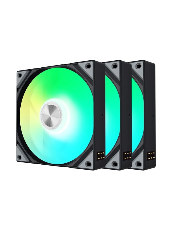 Tryx ROTA SL ARGB Reverse (3-pack) - Kotelotuuletin - 120mm - Musta RGB LED valolla